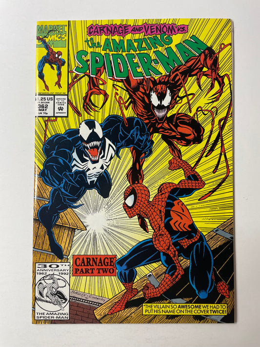 Amazing Spider-Man 362 (Marvel 1992) 2nd Appearance of Carnage - NM