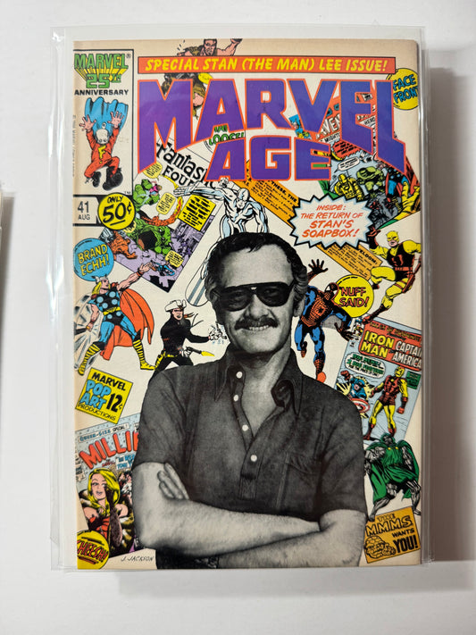 Marvel Age 41 (Marvel 1986) Stan Lee Photo Cover