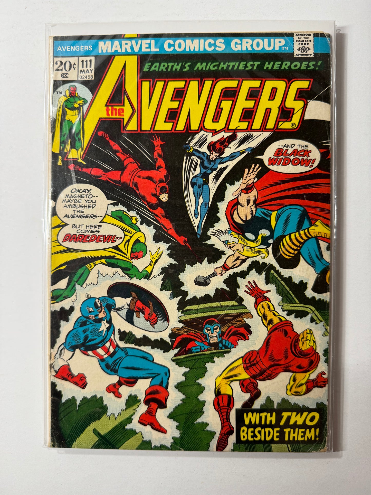 Avengers 111 (Marvel 1973) Black Widow Joins the Avengers, X-Men