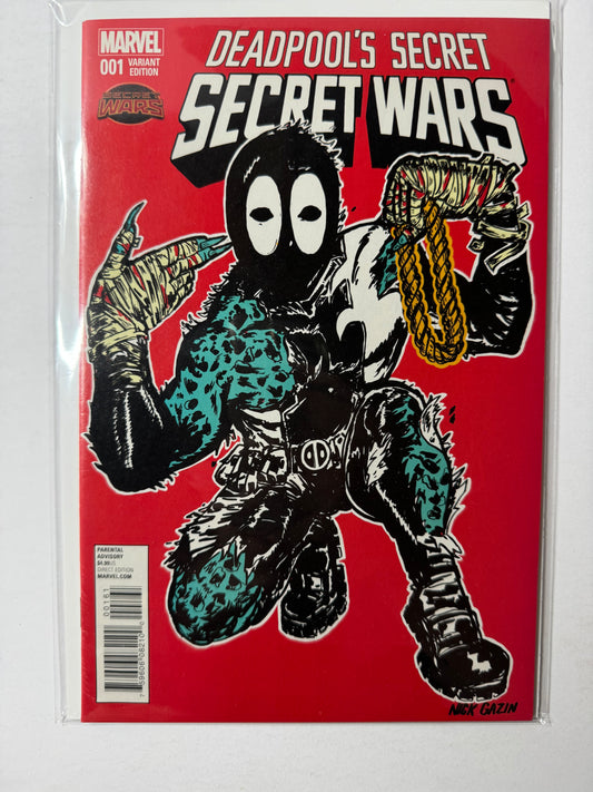 Deadpool’s Secret Secret Wars 1 (Marvel 2015) Gazin Variant - Run the Jewels 1:25 - NM