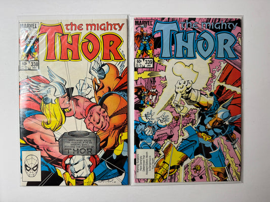 Thor 338, 339 (Marvel 1983) 2nd Appearance of Beta Ray Bill - NM