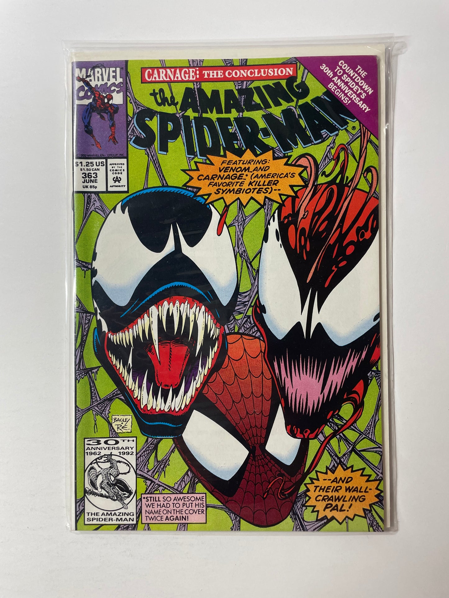 Amazing Spider-Man 359, 360, 362, 363, 375 (Marvel 1992) Carnage/Venom Lot - VF