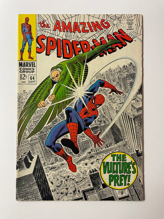 Amazing Spider-Man 64 (Marvel 1968) Vulture Appearance FN-