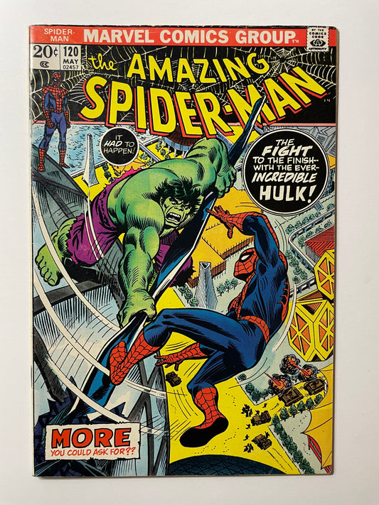 Amazing Spider-Man 120 (Marvel 1973) Hulk vs Spider-Man Battle